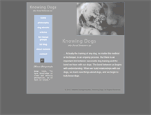 Tablet Screenshot of knowingdogs.com